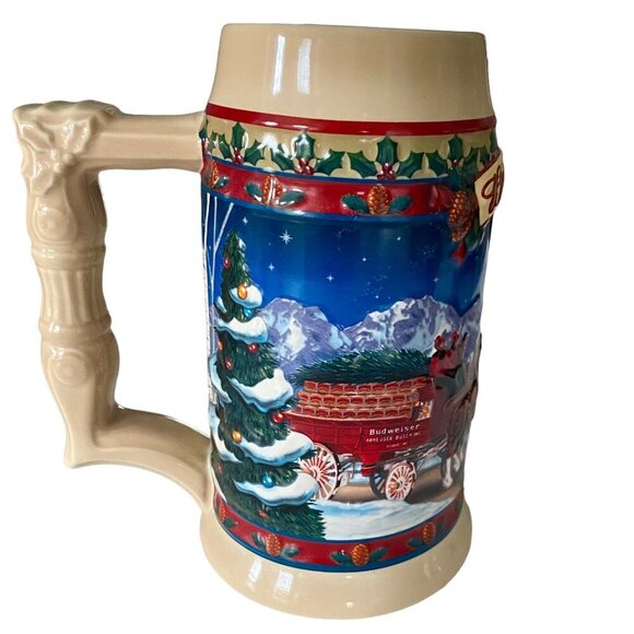 Vintage Budweiser 2003 Holiday Stein Limited Edition Ceramic Beer Mug - Picture 10 of 11